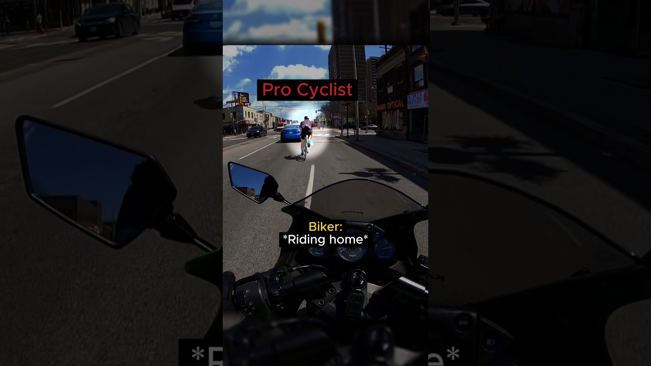 Biker Takes Down PRO Cyclist! 🔥🥰🥀