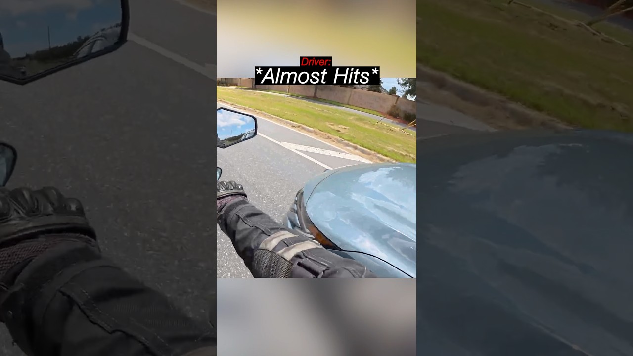 Biker Almost GETS HIT By Stupid Driver 😳🤬 @Avtomat-c8k