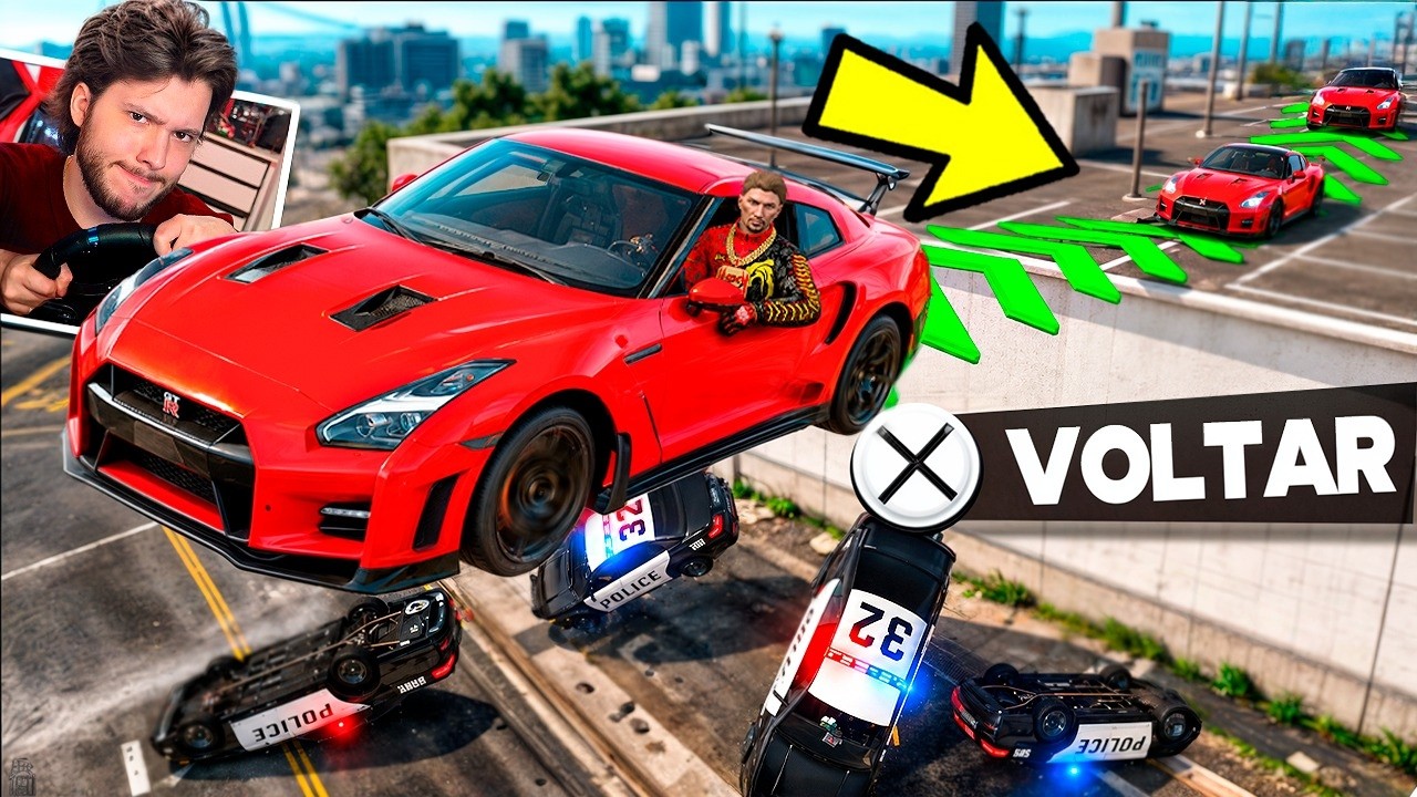 Dando FUGA usando REBOBINAR no GTA 5 RP!!