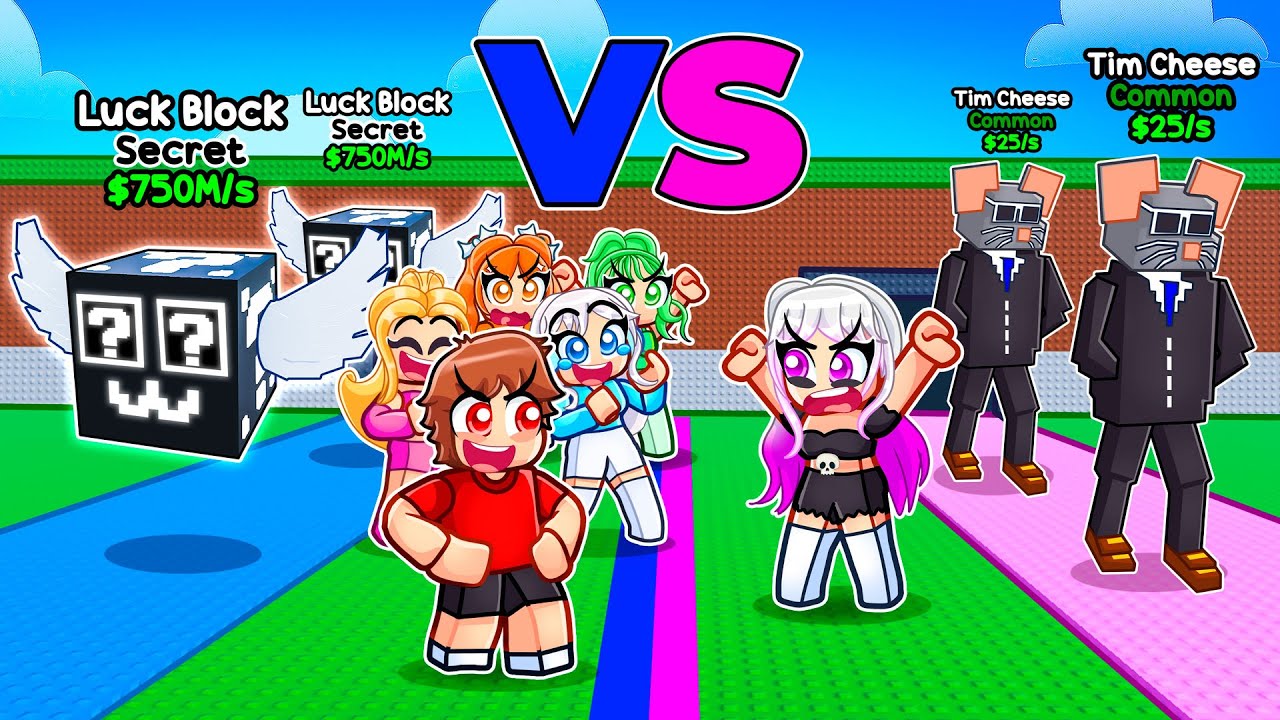 Making My Bully Rage In A RIGGED Lucky Block Race In Steal A Brainrot...