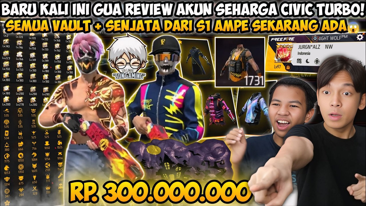 FIRST TIME GUA REVIEW AKUN FF SEHARGA CIVIC TURBO! VAULT + SENJATA NYA LENGKAP DARI S1 - SEKARANG😱