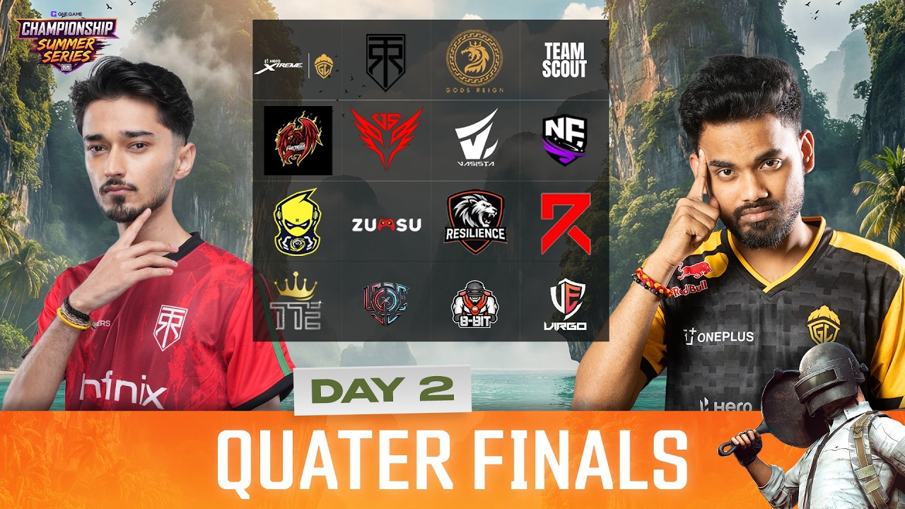 ONEGAME BGMI - Summer Championship Series | DAY 2 | Quarter Finals | #iqoosoul #madkings #bgmi