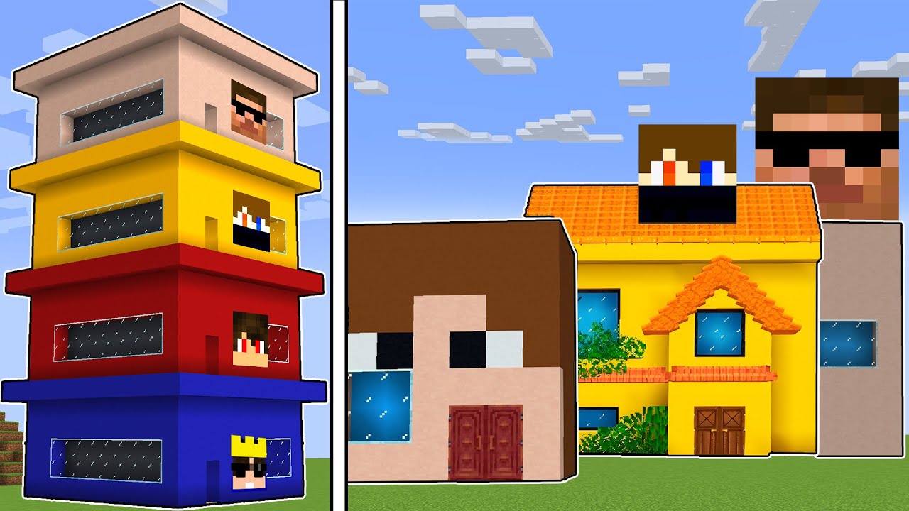 I Upgraded Youtubers Houses in Minecraft 