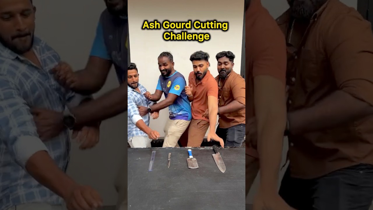 Cut the Ash Gourd Challenge | PsychoAliyanz #psychoaliyanz #funnychallenge #challenge #shorts #funny