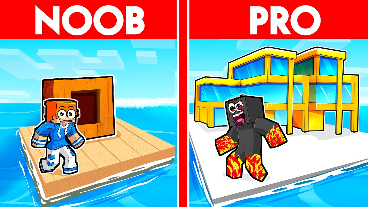 Casa na Água de Noob vs Pro