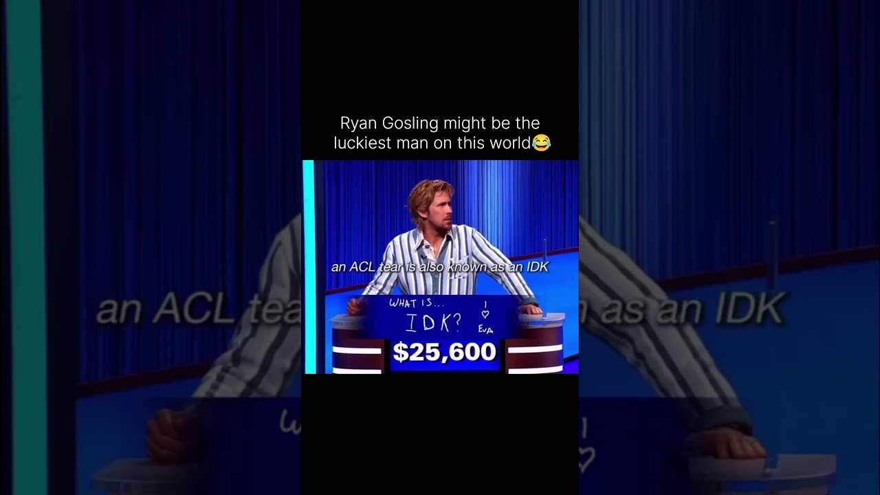 Ryan Gosling Guessing "IDK" On Jeopardy And Winning! 😂