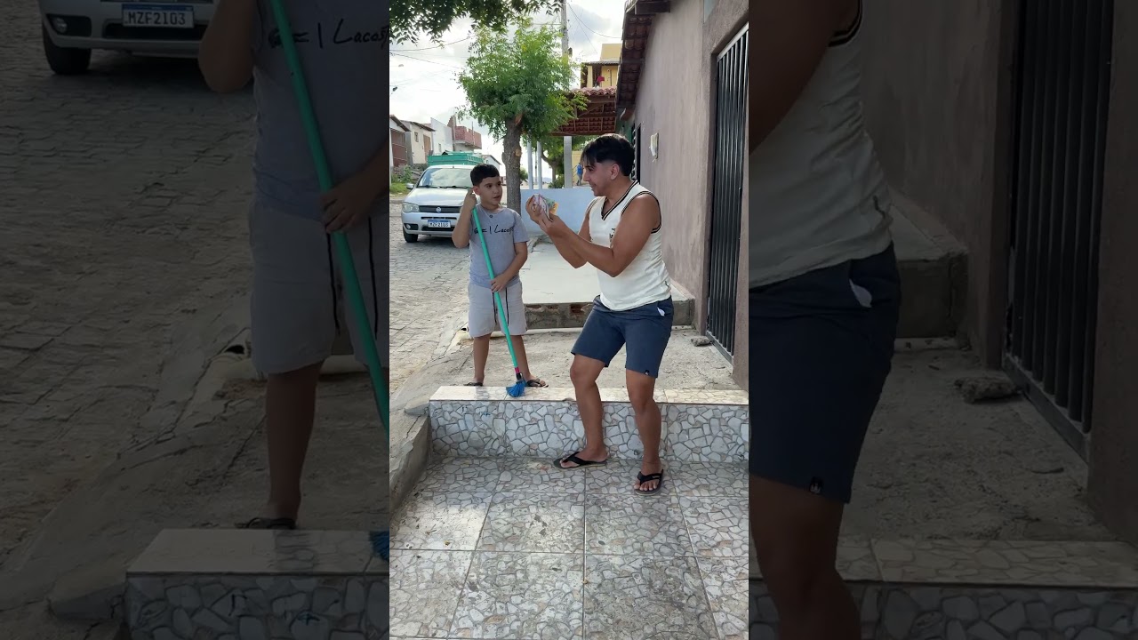 GAROTINHO JOGOU DINHEIRO NA RUA