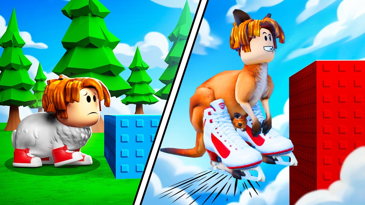 EU EVOLUO PARA UM ANIMAL DIFERENTE A CADA PULO (Roblox +1 Jump Evolve Tower)
