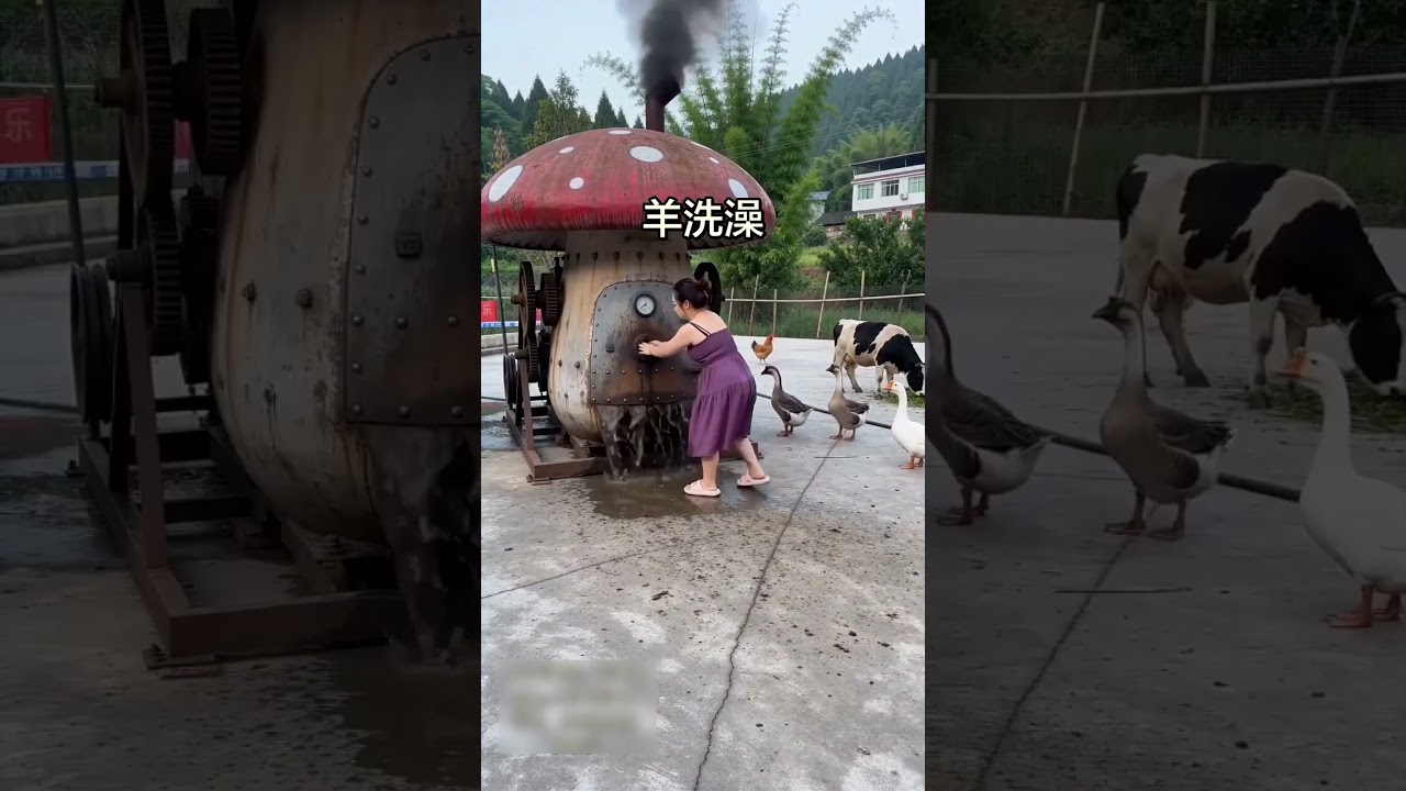 🐐🚿 This Automatic Goat Washer Saves Hours of Hard Work Every Day! 💪✨