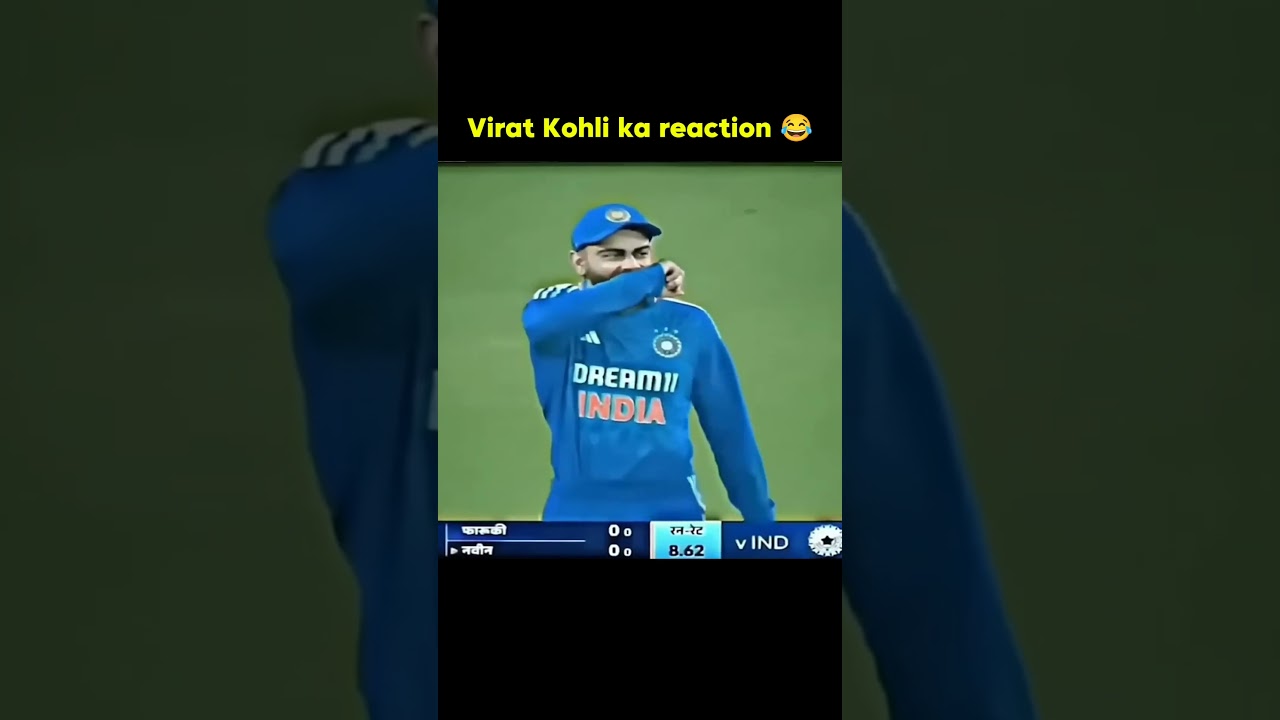 Virat Kohli ka reaction 😂 to dekho 🤣 are bhai 🤣#viratkohlifunnymoments #fumnyvideos #funnyshorts