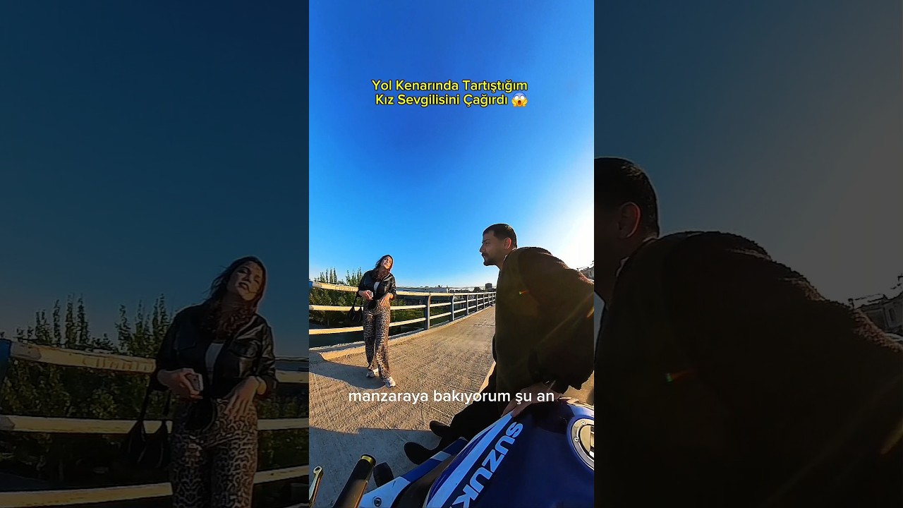 kız sevgilisini çağırdı 😱 #motovlog #kız #automobile #viral