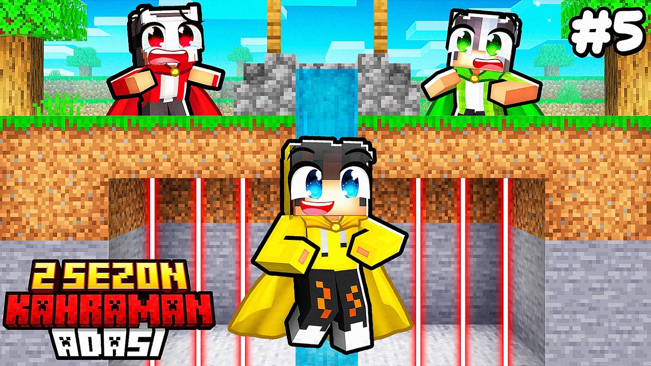 Kuyunun İçine Gizli Kahraman Sığınağı İnşa Ettim! #5 🔨 | Minecraft 2.Sezon Kahraman Adası