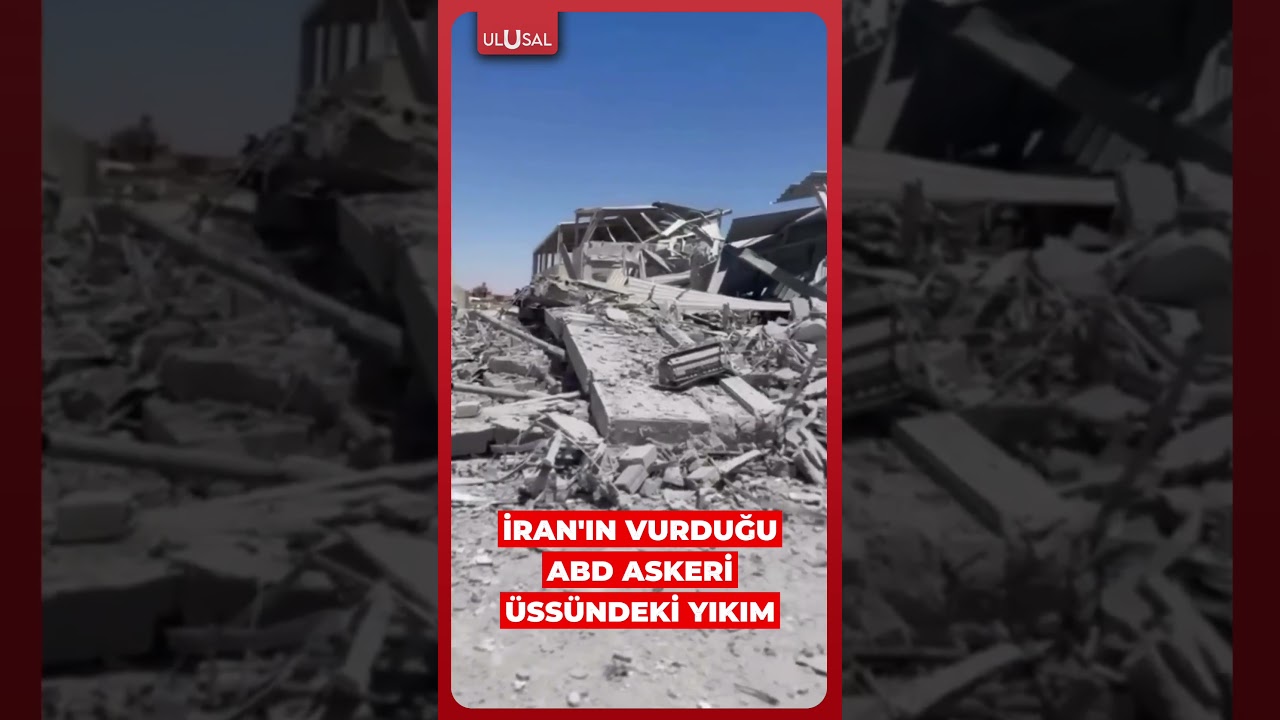 İran'ın operasyonu sonrası ABD askeri üssünde oluşan yıkım #shorts #iran #abd