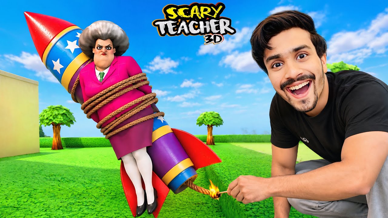 Playing Scary Teacher Chapter-3 | Rocket Se Uda Diya😂