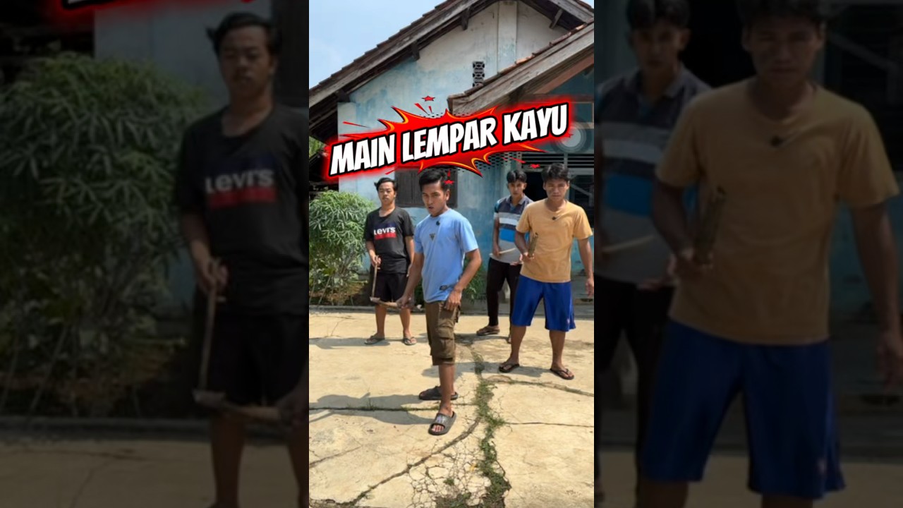 Kalian pernah gak main lempar kayu sama yang gak tau cara mainya #comedy #viral #shorts #wakotu