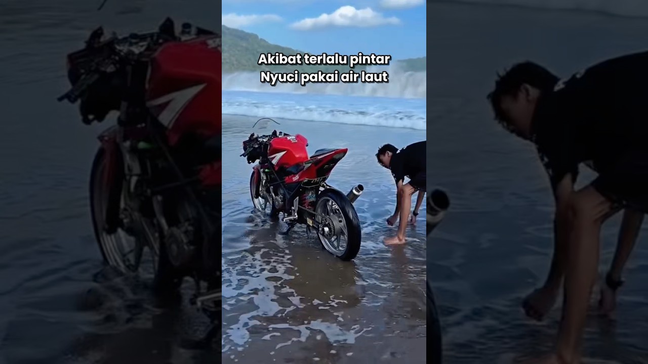 Air laut dipakai nyuci #automobile #motoran #mamiresing #youtubeshorts