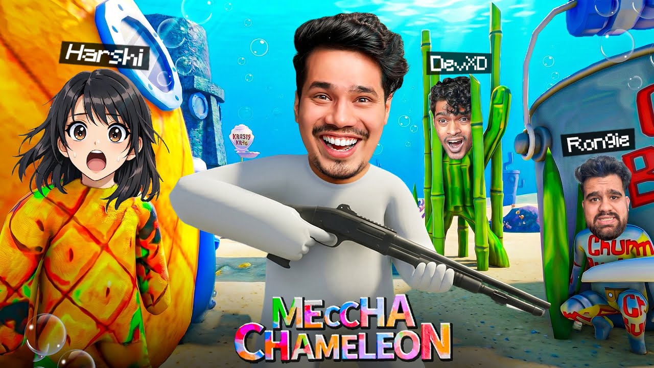 PRO PAINTER GANG IN MECCHA CHAMELEON😱🤣| 200IQ GAMEPLAY