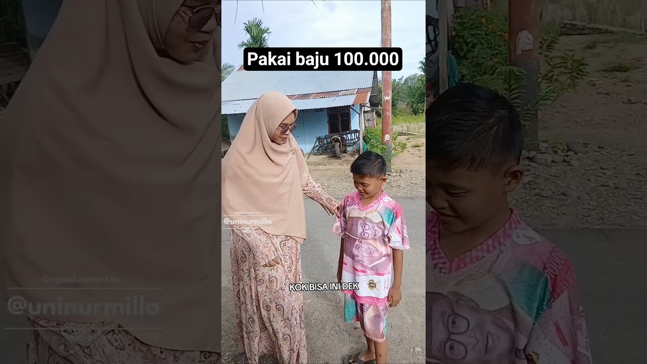 Ketika uang 1.00.000 dijadikan baju baru