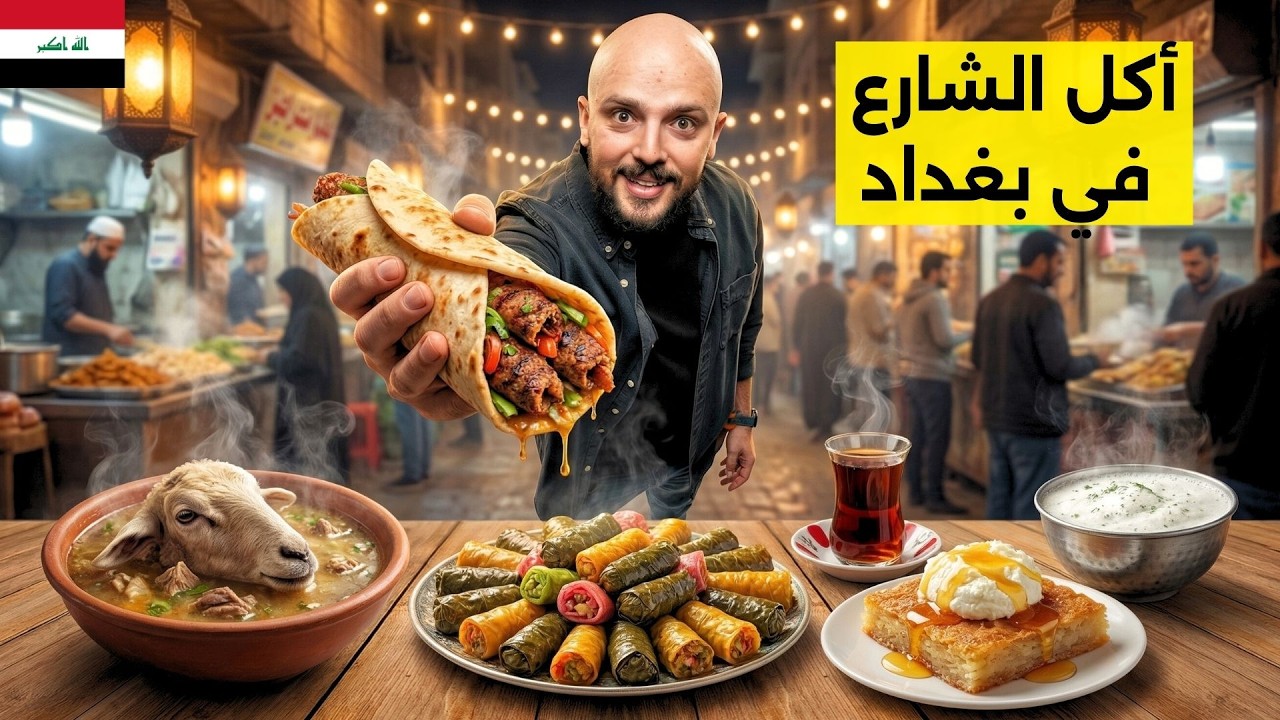 شو تاكل في بغداد ب 10 دولار؟ 🇮🇶 أكلات الشارع