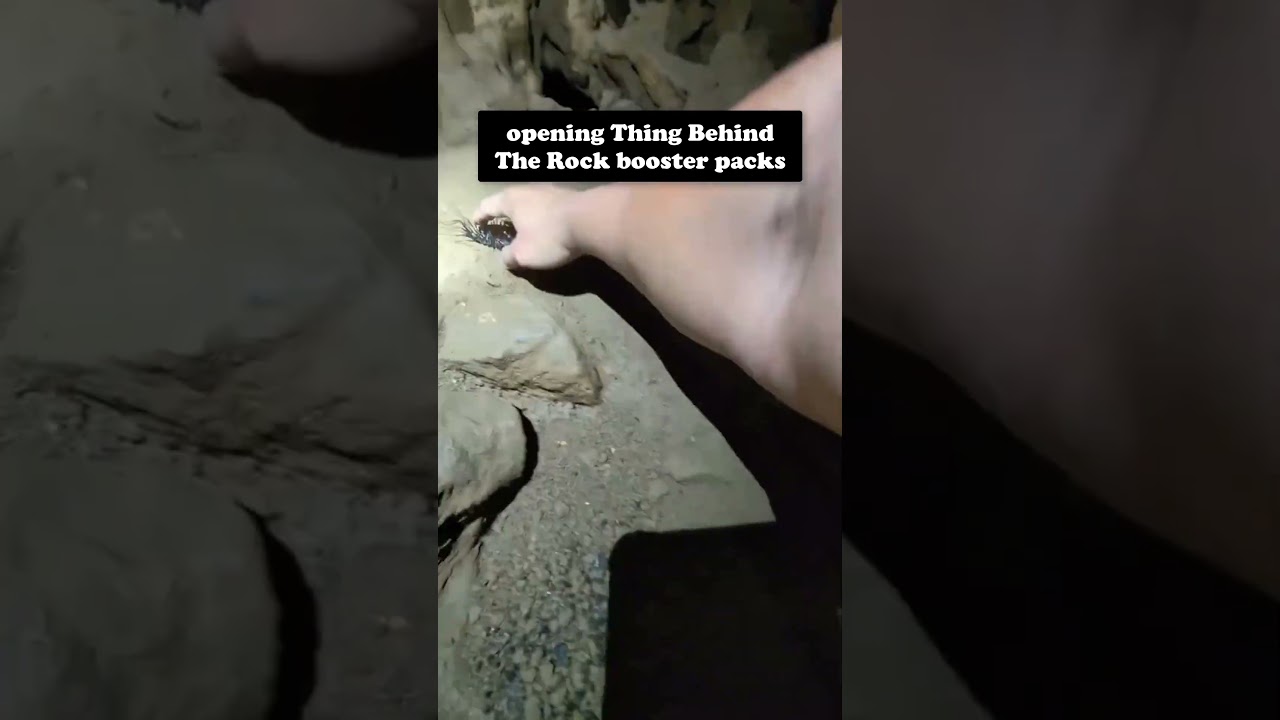 opening the thing behind the rock booster packs trying to get the rare centipede pull