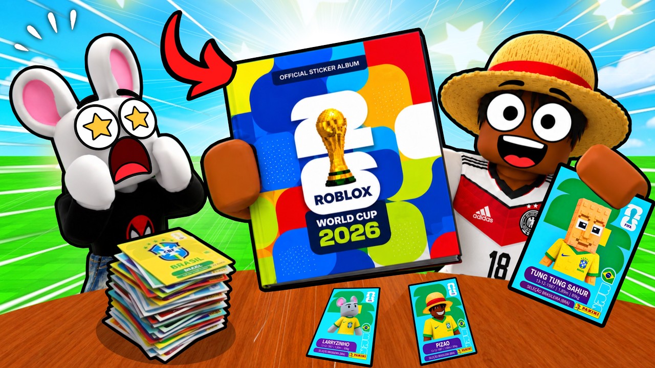 🏆 COMPLETEI O ÁLBUM DA COPA NO ROBLOX PELA PRIMEIRA VEZ! HOJE TEM BRASIL X JAPÃO!