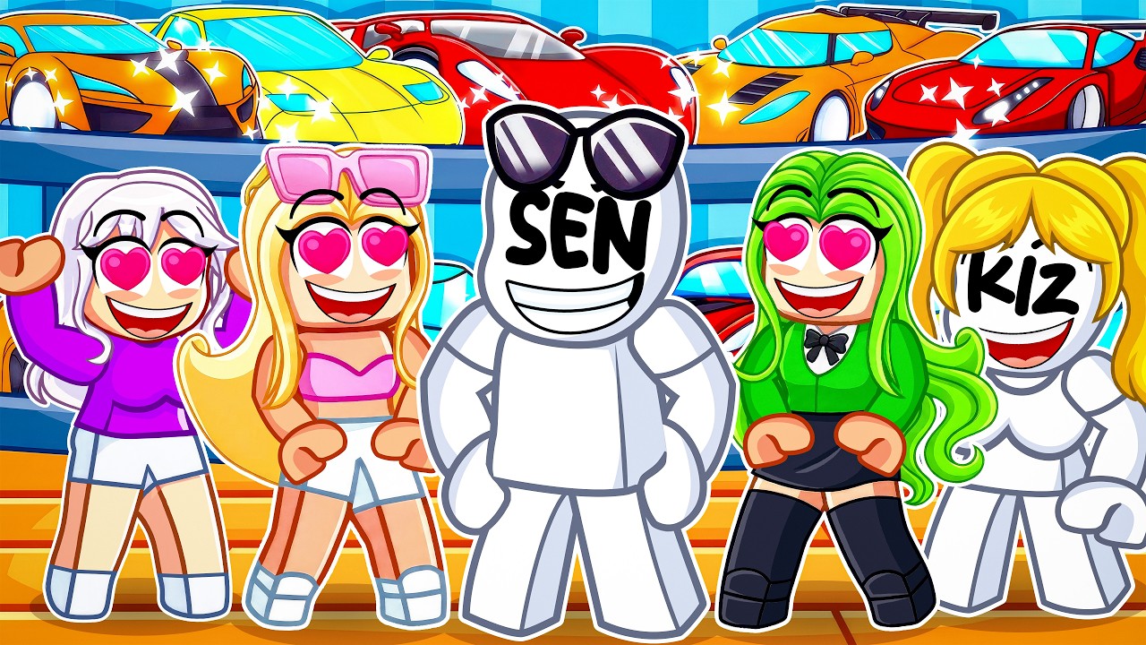 SEN LÜKS ARABALARIN ile KIZLARI ETKİLEDİN - Roblox Driving Empire
