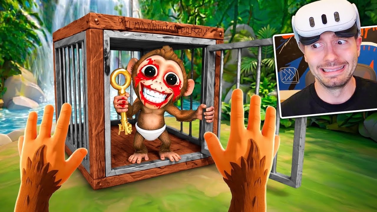 TROLLEI o MACACO NA JAULA do I Am Monkey VR (atualização)