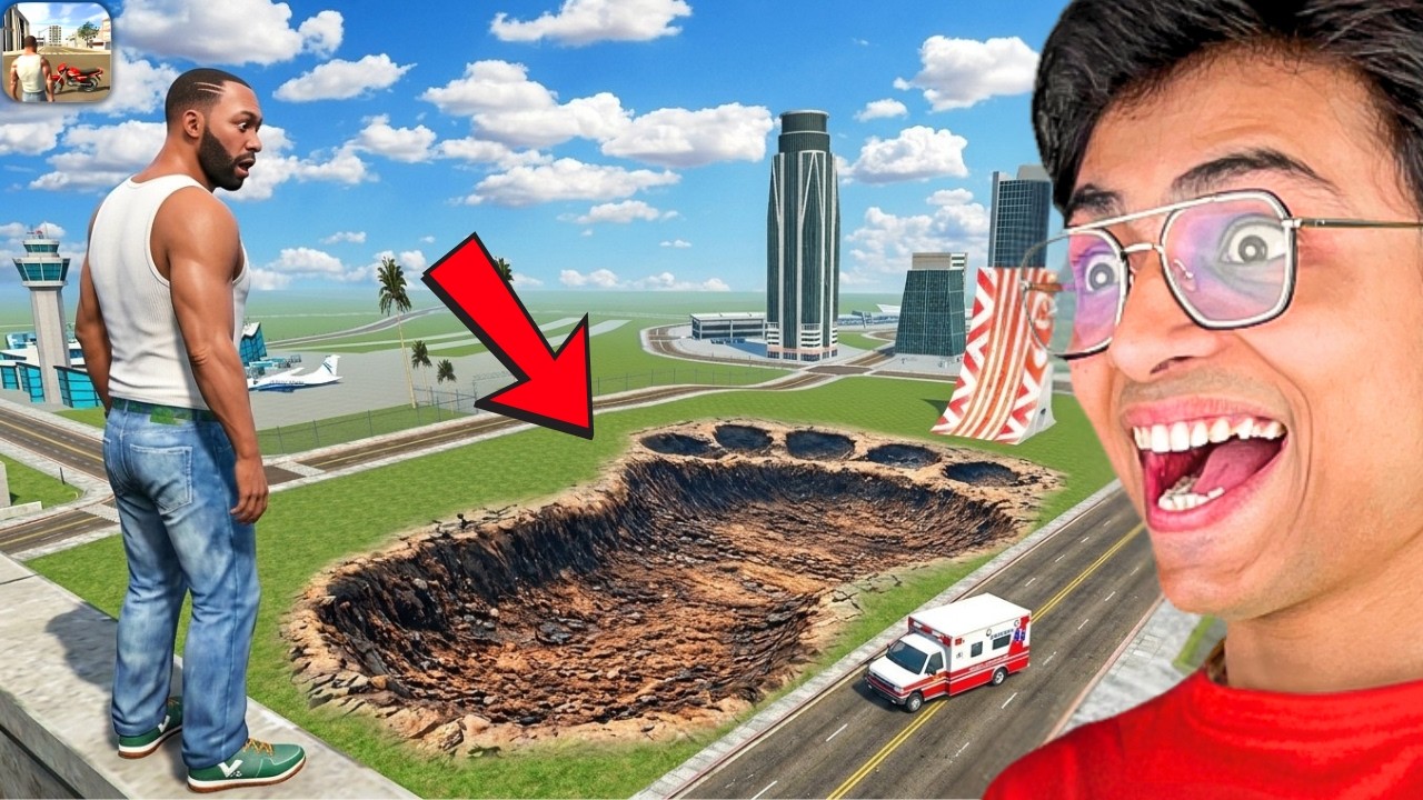 Franklin Found Mysterious Foot Print in INDIAN BIKE DRIVING 3D😱