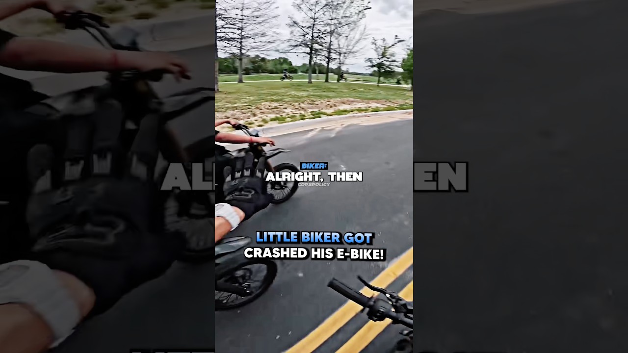Little Biker Got Crashed His E-Bike!