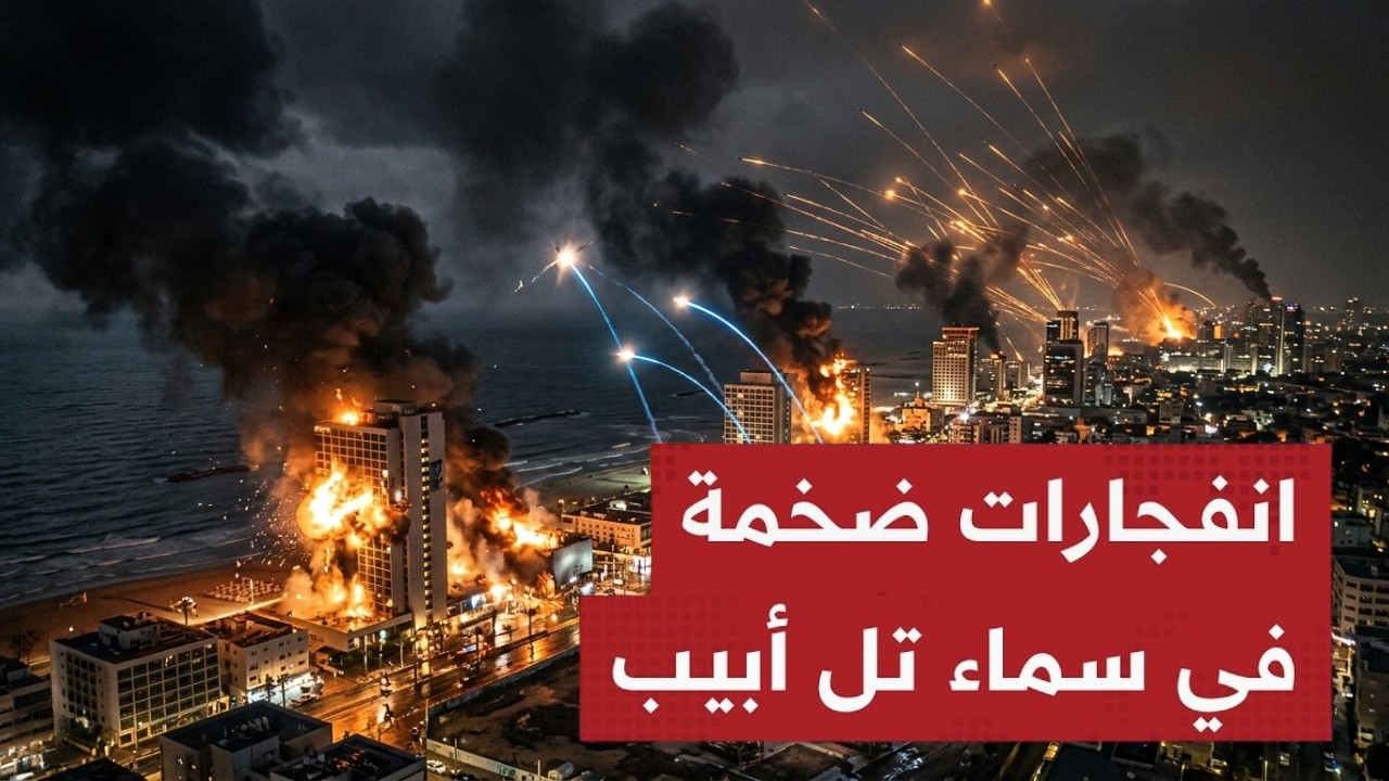 انهيـار القبة الحديدية.. شاهد لحظة قصـف تل أبيب بالصـواريخ الباليستية!