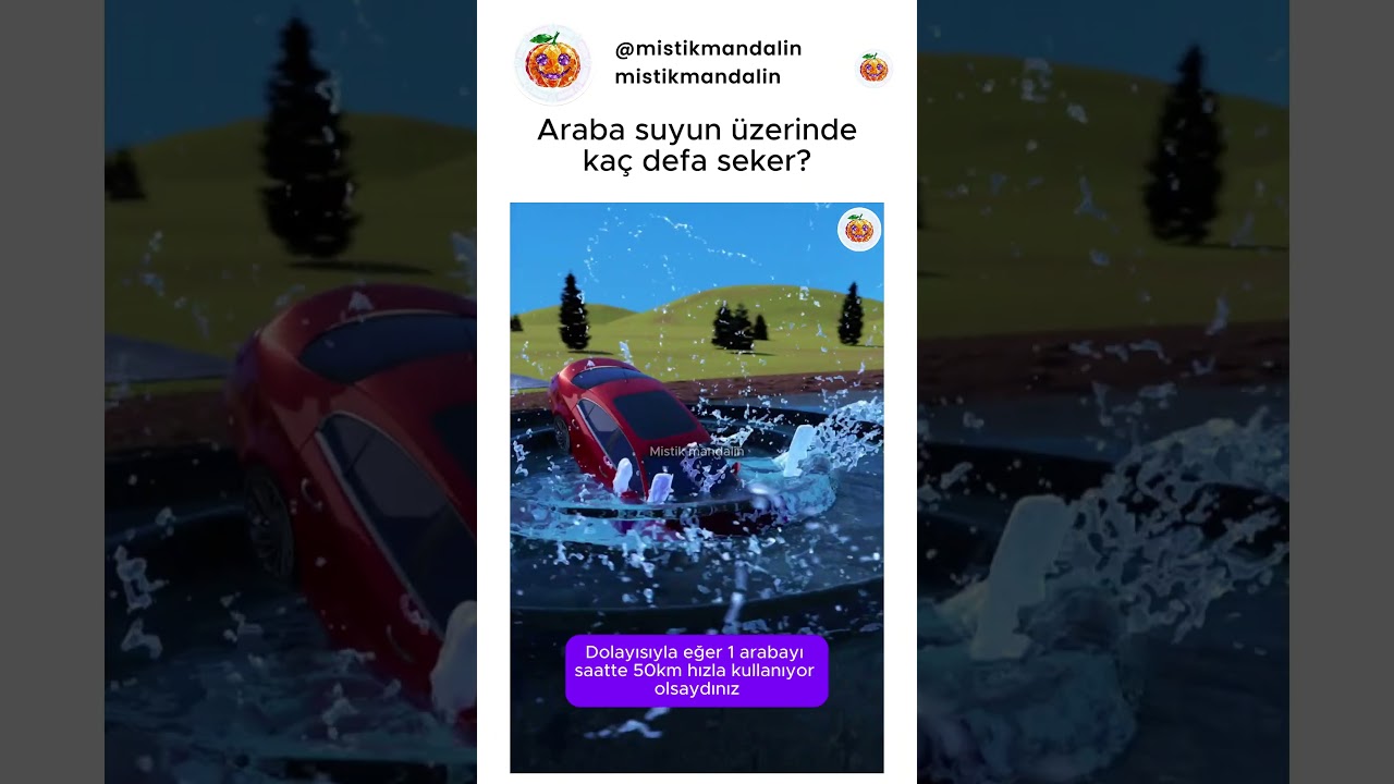 Arabayı suda sektirebilir misiniz? ig&yt: @zackdfilms