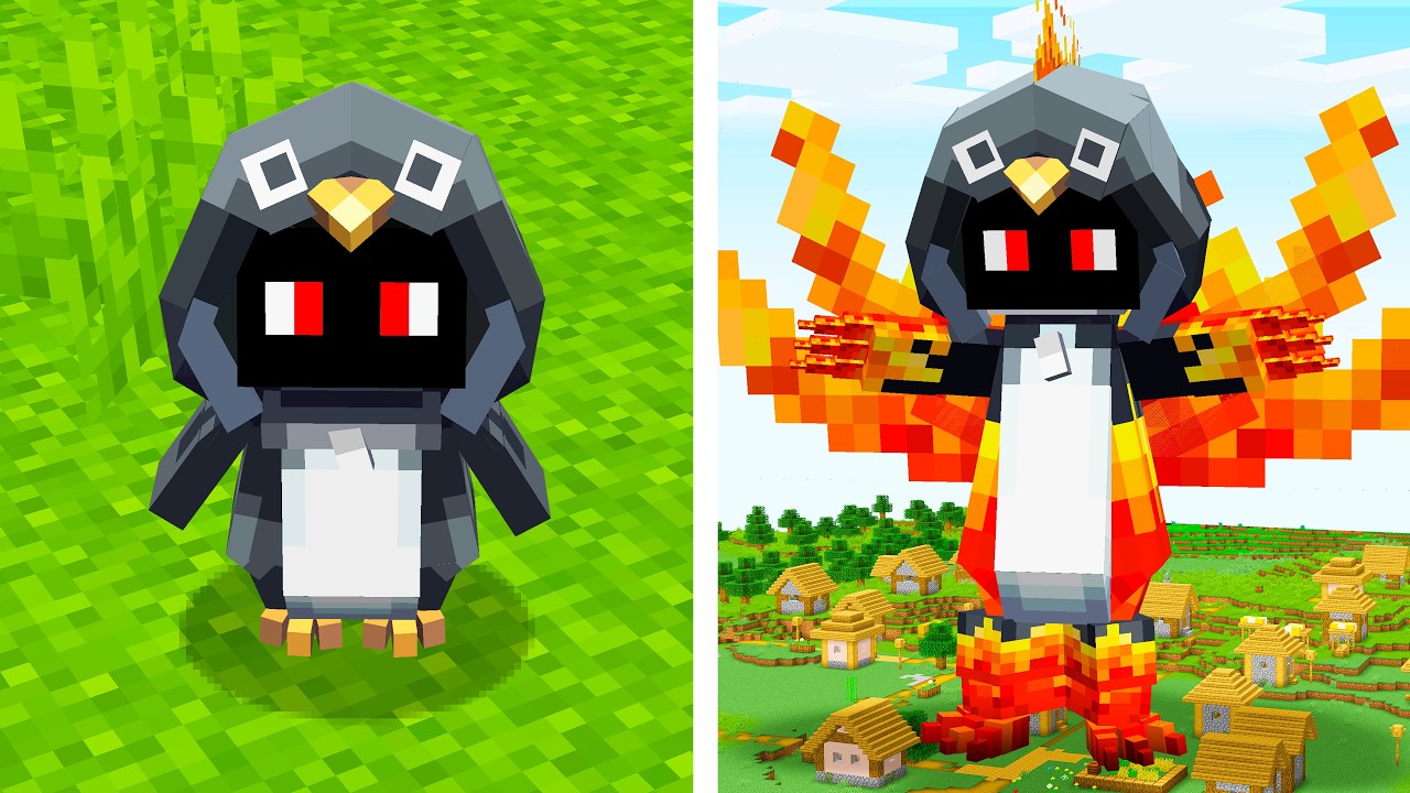 Sobrevivi 100 Dias como GUGUGAGA PENGUIN no Minecraft