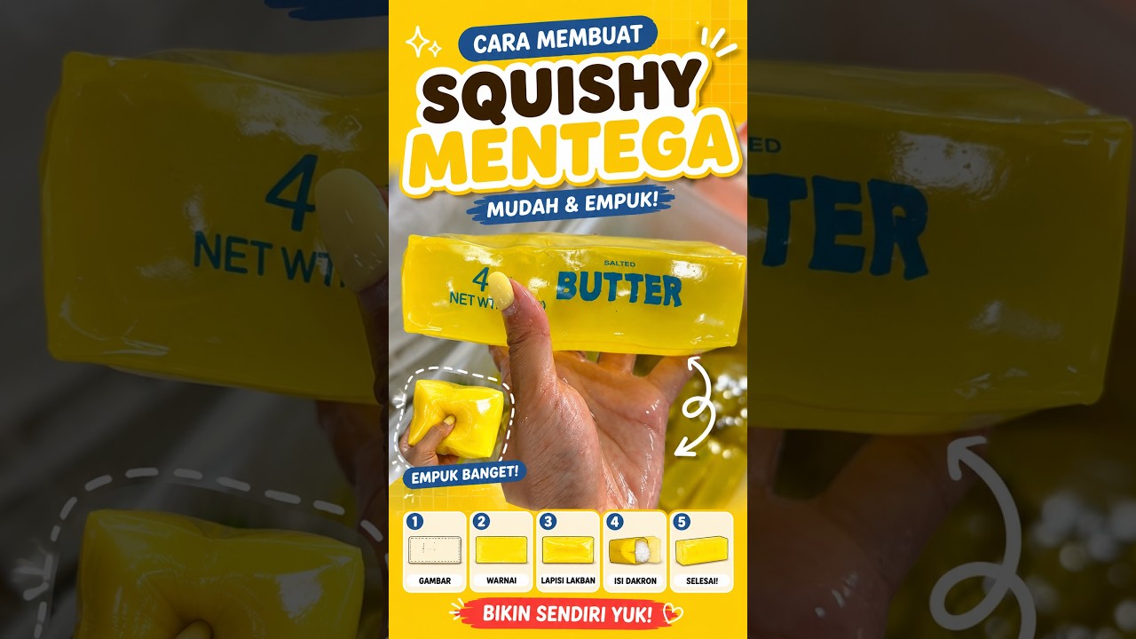 Cara Bikin Squishy Mentega Viral dari Kertas! 🧈
