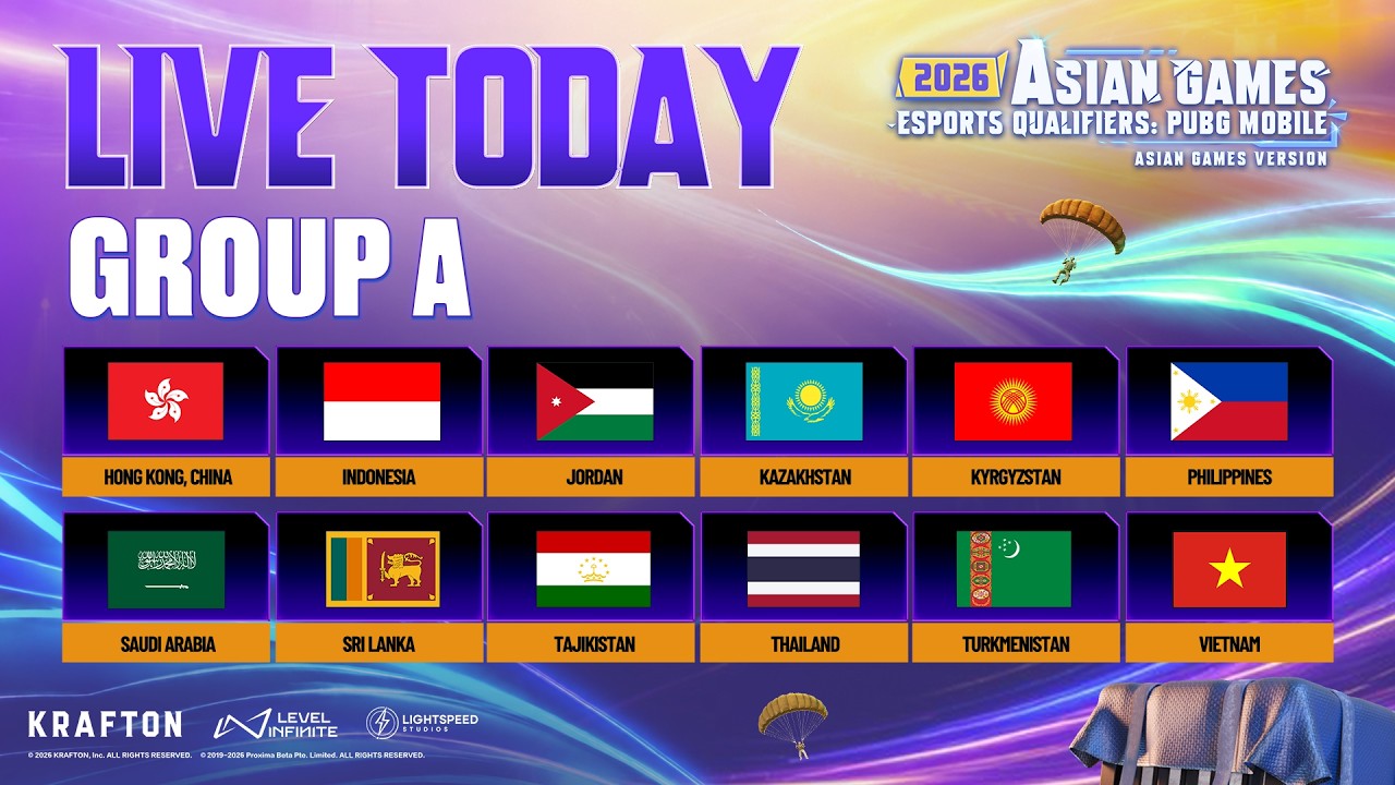 [ID] 2026 ASIAN GAMES ESPORTS QUALIFIERS: PUBG MOBILE ASIAN GAMES VERSION |  GROUP STAGE A | DAY 1