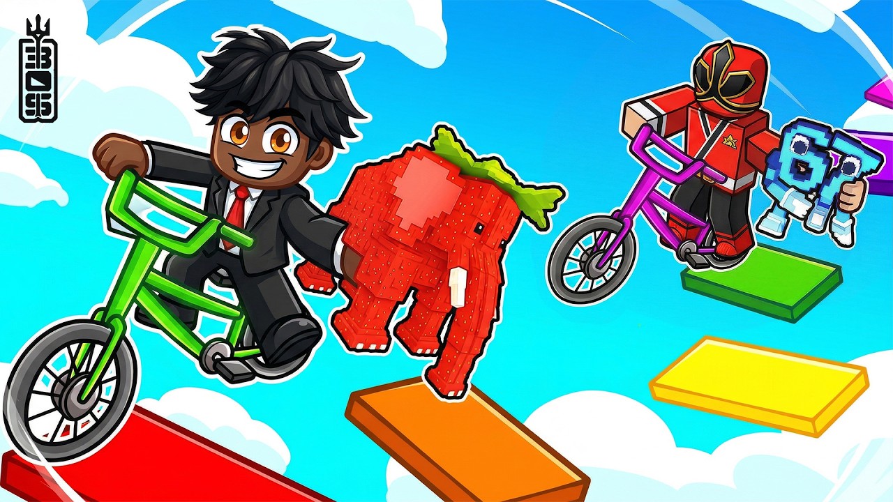 هالمره بالدراجة ننقذ البرين روت  😮  - تختيم -   ! Roblox Bike Obby For Brainrots