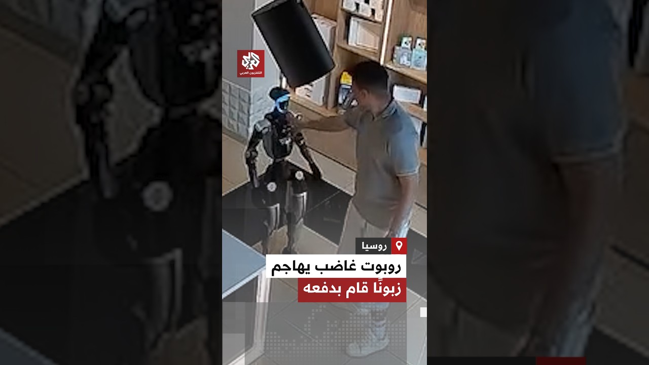 دفعه ففعّل وضعية الكونغ فو.. روبوت يهاجم زبونًا داخل متجر روسي في مشهد صادم
