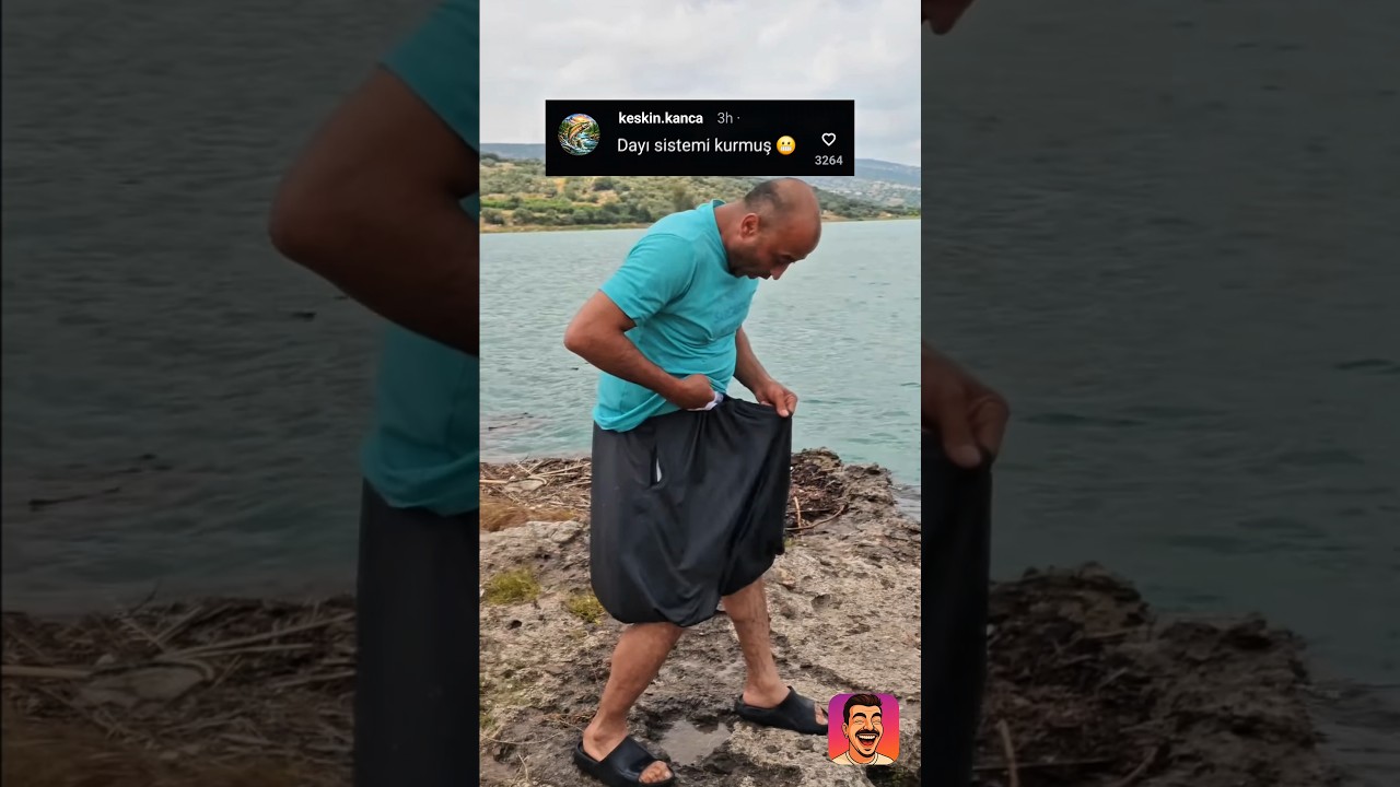 Dayı suya girmeden havasını bastı 😂