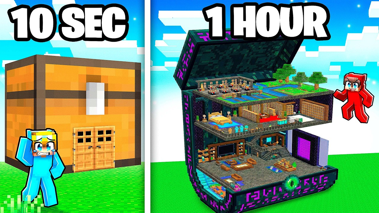 10 Seconds vs 1 Hour CHEST HOUSE Build Challenge!