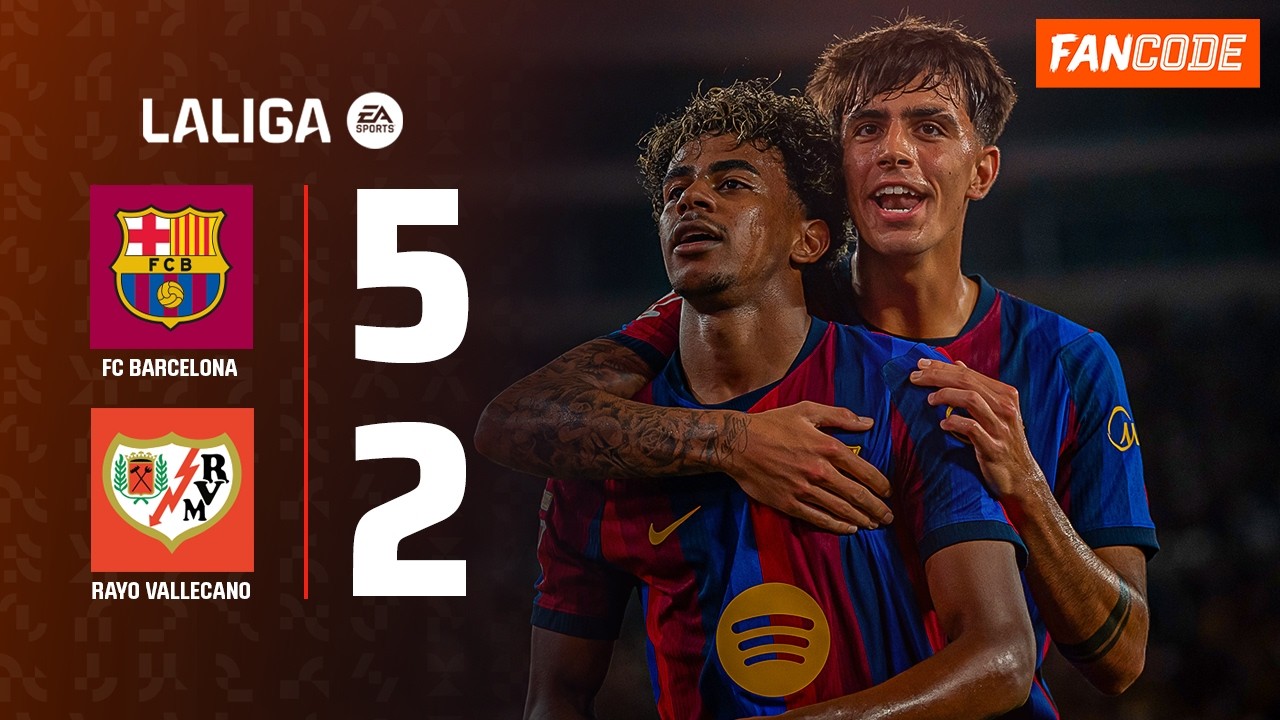 Raphinha & Yamal Bag Braces As Barcelona Thrash Rayo Vallecano 5-2 to Stay Perfect | Highlights