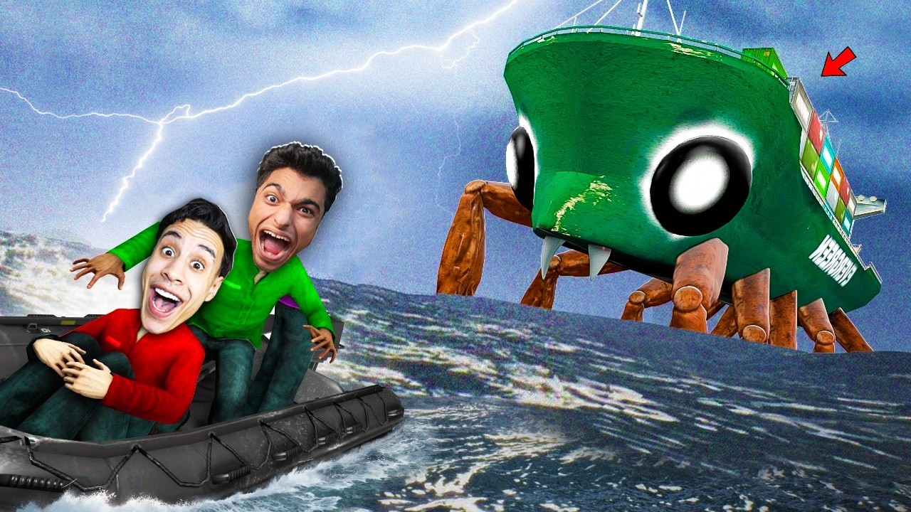 لعبة الغميضة التحول والهروب من السفينة المتحولة ام عيون مع عبدو ماندو 🔥😱 | Garry's Mod