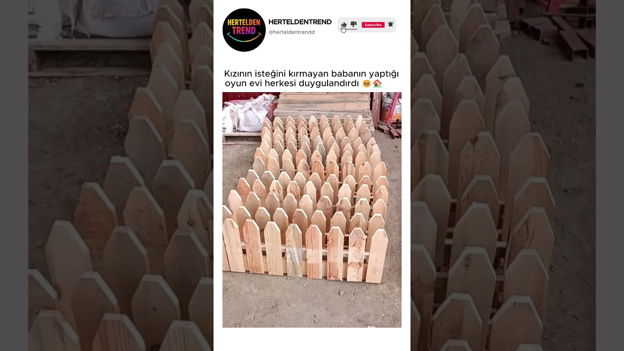 Kızının isteğini kırmayan babanın yaptığı oyun evi herkesi duygulandırdı 🥹🏠 @koydevikimemur