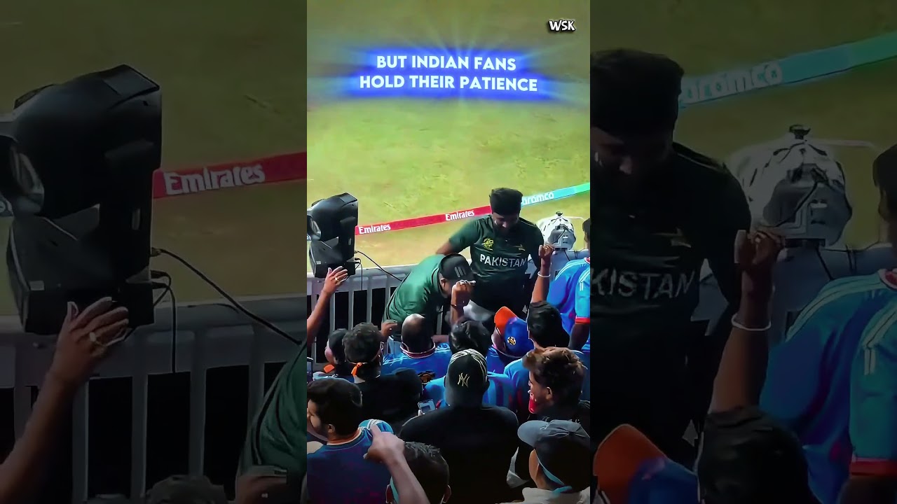Indian Cricket Fans Finally React to Pakistan Fans 😮🔥 #viratkohli #cricket #indvspak #t20worldcup