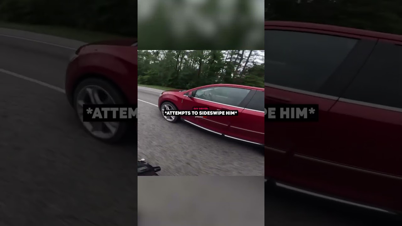 Biker Gets Targeted by an Angry SUV Driver…