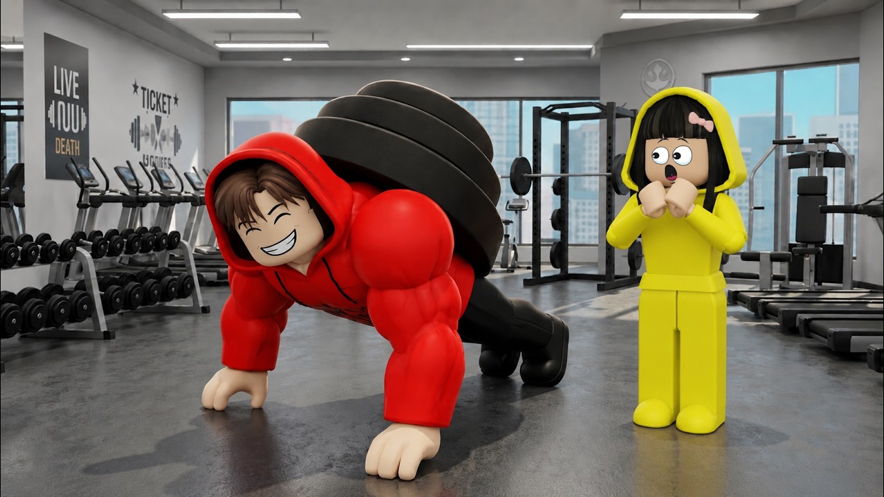 Kak Yuta Latihan NgeGym Bareng Kak Mio Dan Baby Celine Demi Punya Otot Kuat || ROBLOX