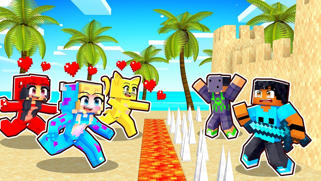 Maldição do Amor vs. Ilha Deserta no Minecraft!