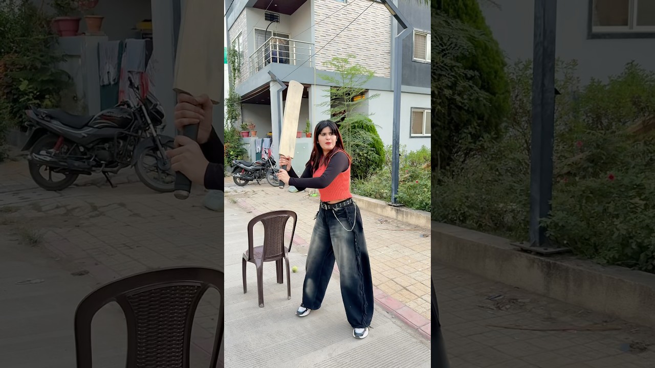 Cricket 🏏 me mujhe koi nahi hra sakta 😎 || Jaanvi Patel #shorts