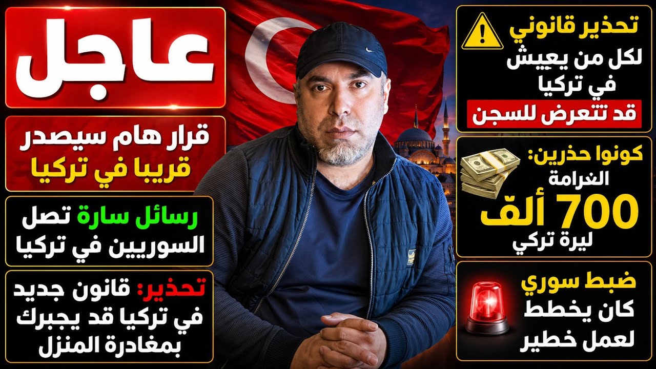انتبه فوراً! قرارات جديدة في تركيا 📌 رسائل هامة تصل العديد من العرب في تركيا 
