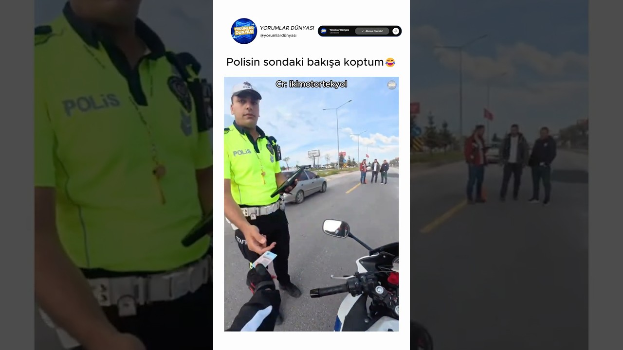 Polis yazacağı cezaları düşünüyor😂 Cr: ikimotortekyol
