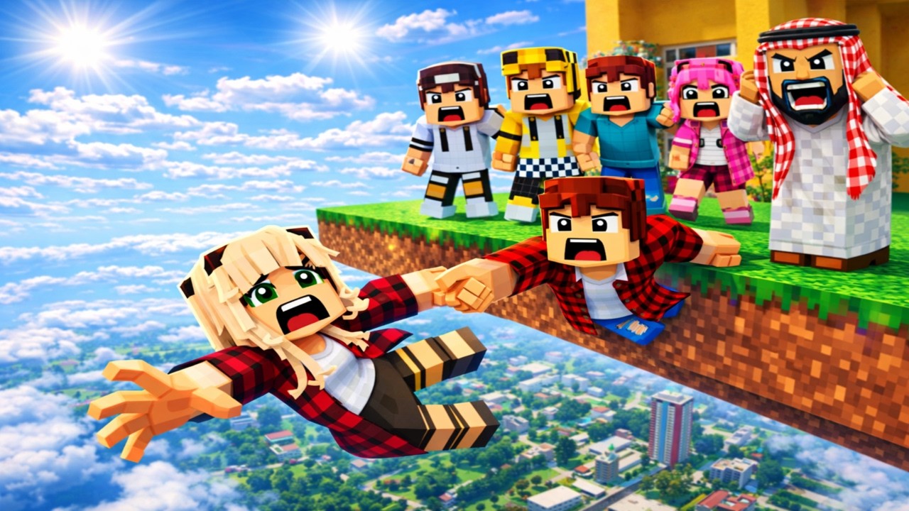 ماين كرافت لكن بيتنه طار ولازم انقذ طيبة من الموت الي صار مستحيل 😭🔥 #فلم_ماين_كرافت