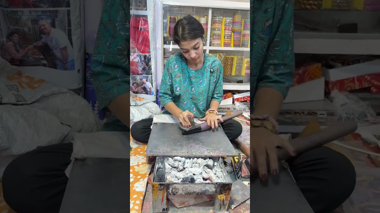 Cute girl Amazing Bangle Making Technique 😳